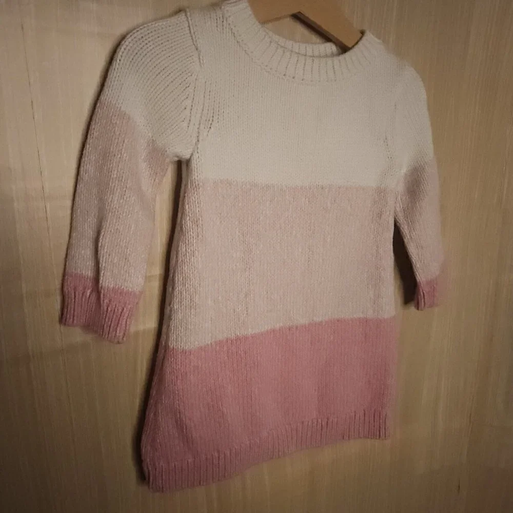 Gymboree Toddler Pink Striped Sweater Dress 18-24